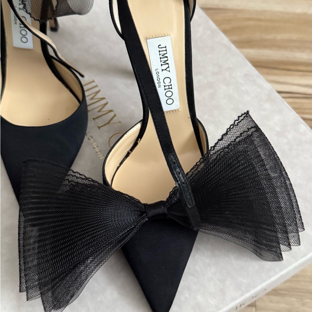 Jimmy Choo Black Averly 100 Heels - Picture 2 of 9